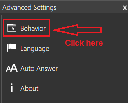 custom softphone behavior settings